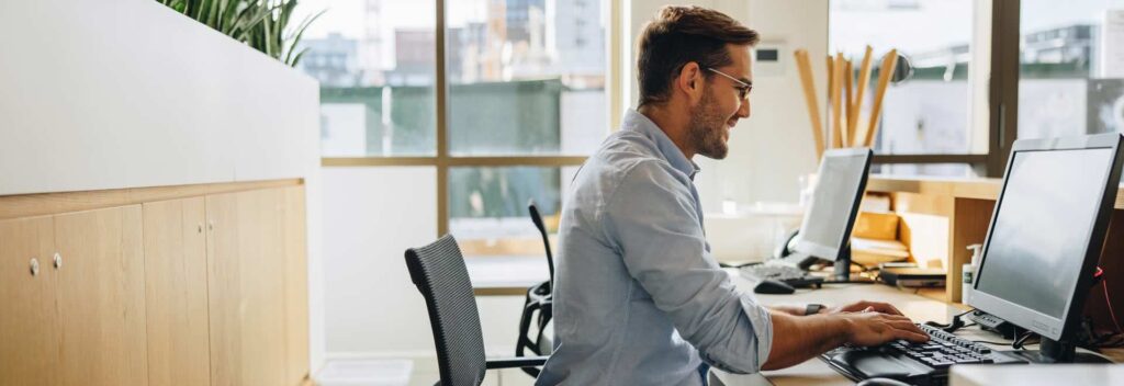 Man Working at Desk