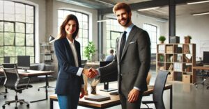 Two people shaking hands _ Transferring title bond after deceased in Texas